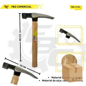 FBG-M 3162 MARTELO CABEÇA DE PREGO