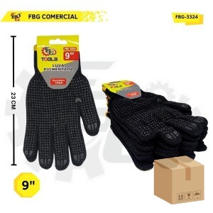 FBG-3324 LUVA PIGMENTADA PRETA C/600 PARES