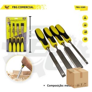 FBG-M 3285 JOGO KIT 4 PEÇAS FORMÃO CABO EMBORRACHADO