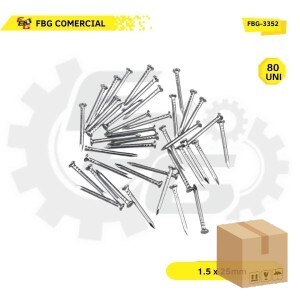 FBG-3352 KIT PREGO DE ACO C/80 PCS 1.5X25MM 8X12