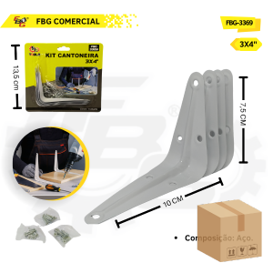 FBG-3369 CANTONEIRA  PARA PRATELEIRA 3X4