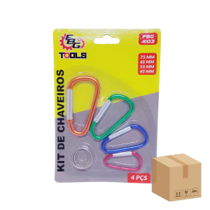 FBG-M 4103 KIT CHAVEIRO MOSQUETÃO  4 PÇ